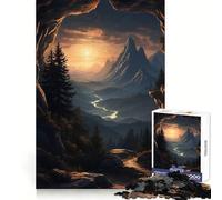 Vue Tranquille Depuis Une Grotte Puzzles pour Adultes 1000 pièces Aptitude analytique Loisirs et évasion Cadeau saisonnier (38x52cm)