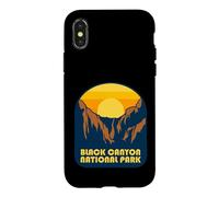 Vue Vintage du Coucher de Soleil sur Le Parc National de Deep Gorge Coque pour iPhone X/XS