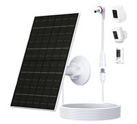 VUEBEE Chargeur de panneau solaire 7 W pour Ring Stick Up Cam (2e/3e génération) et Pro, Spotlight Cam Plus/Pro, chargeur solaire avec adaptateur USB-C vers 3,5 mm, étanche IP66, montage à 360°, câble