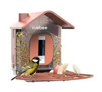 VUEBEE Mangeoire intelligente pour oiseaux pour l'extérieur, compatible avec caméra Ring Stick Up, marron, mangeoire pour animaux sauvages, observation des oiseaux et surveillance