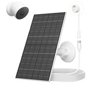 Vuebee Panneau solaire 7 W compatible avec caméra Google Nest extérieur et intérieur (version batterie - 2ème génération), chargeur de panneau solaire pour Google Nest Cam, support mural réglable
