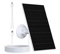 VUEBEE Panneau solaire 7 W pour caméra de sécurité, chargeur de panneau solaire compatible avec Eufycam 2C/2C Pro/2/2 Pro/E20/E40/E, panneau solaire USB avec port USB-C, avec connecteur micro USB et