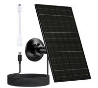 Vuebee Panneau solaire 7 W pour caméra de sécurité, chargeur de panneau solaire USB C pour appareil photo, panneau solaire USB compatible avec Eufycam et caméra à batterie rechargeable DC 5 V, étanche