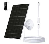 VUEBEE Panneau solaire 7 W pour caméras Arlo Essential 2K (2e génération), Essential XL et Spotlight, chargeur solaire USB-C pour caméras à batterie 5 V, étanche IP66, support réglable à 360°, câble