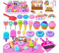 Vuecer Sable Magique Jouet Kit pour Enfant: Sable Cinétique Jouets Sensoriels pour Garçons et Filles de 3 4 5 6 7 8 ans(Ice cream)