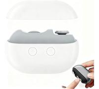 Vueeze Easyclip Smart Nail Clipper, Automatic Nail Clipper Integrated Shear/Grinding System with Led Light & Storage Box (White)