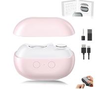 Vueeze Easyclip Smart Nail Clipper, Glosrity/Pubyfun Easy Clip 3-in-1 Multi-Functional Smart Nail Clipper, with LED Light, USB Rechargeable Nail Trimmer,For Adults, Seniors (Pink)