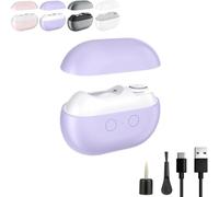 Vueeze Easyclip Smart Nail Clipper, Système de cisaillement/broyage intégré, Clipper à ongles électriques multi-fonctions, Clippers de ongles automatiques avec éclairage (Purple)