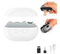 Vueeze EasyClip Smart Nail Clipper, with LED Light & Dual Grinding Heads - Electric Nail Trimmer and File for Adults, Seniors, Thick Toenails, USB Rechargeable Home Care (White)