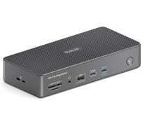 Vuelogic Station D'Accueil Usb C Pour 4 Écrans,18 En 1 Station D'Accueil Multifonctionnelle Pour Ordinateur Portable,3X Hdmi / 3X Dp 8K Support,Ethernet,Multiport,Noir