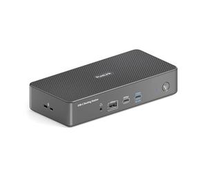 Vuelogic USB C Docking Station Dual Screen, 14-in-1 Station d'accueil multifonctionnelle pour Ordinateur Portable, 2X HDMI / 2X DP Support, Ethernet, multiport, Noir