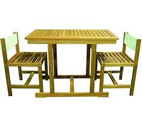 VUEMME Set de décoration de Jardin 4 pièces, Bois, 3 pezzi