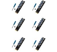 Vueqkueg Cartes d'extension M.2 M-Key PCIe Adapteur PCIe M.2 vers PCIe X1 | Compatibilité multi OS et emballage inclus: 6 cartes, tournevis et vis; couleur noire.
