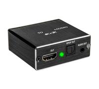 Vueqkueg Extracteur 4K×2K - Séparation audio et sorties dédiées, Noir | Convertit l’audio en sorties distinctes; idéal pour barres de son, enceintes et casques sans perte de qualité.