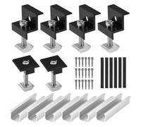 Vueqkueg Kit Montages Solaires Rail adaptables Sécurité 60cm | Rails de longueur adaptée et kit de fixation garantissant une connexion sécurisée et facile sur diverses structures.