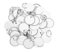 Vueqkueg Porte-clés lisse Écriture Polyvalent | Porte-clés avec lisse et papier blanc double face pour écrire et customiser, pratique pour identifier chaque clé.
