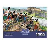 Vues de la Colline du château d'Édimbourg Puzzle en Bois Imperméable DIY Puzzles De 1000 Pièces pour Adultes Amusant Jeux Éducatifs