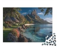 Vues Magnifiques des îles de la Polynésie française Cadeau Unique Décoration Intérieure Jeu Éducatif Challenge Toy Adultes & Enfants des 14 Ans 1000pcs (75x50cm)