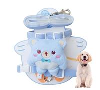 Vuggdt Harnais réglable pour chien - Laisse en corde de traction, sangle de sécurité, harnais pour chien en peluche, harnais réglable pour animal domestique, sac à dos pour voyage, randonnée, marche,