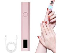 Vuggdt Lampe UV pour ongles en gel à doigt unique - Petit stylo rechargeable pour ongles avec écran LED | Séchoir à colle portable à 2 minuteurs, lampe professionnelle sans fil pour femme