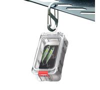 Vuggdt Petite boîte de rangement pour matériel de pêche - Boîte de rangement de poche - Organiseur de pêche étanche pour les amateurs de pêche, récipient utilitaire avec aimant puissant