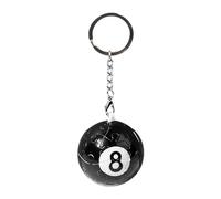 Vuggdt Porte-clés en forme de boule de billard porte-bonheur 8 boules | Porte-clés créatif noir à 8 boules pour les amateurs de billard, Noir , Refer to