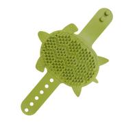Vuggdt Toiletteur pour chat, brosse d'angle pour chat, 203 dents étanche, sangle en silicone, outil de massage pour la perte de cheveux, entretien quotidien, intérieur, salon, voyage, maison