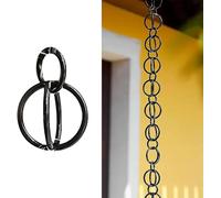 VUIKLCty Anneau de chaîne de Pluie, Tuyau de Descente de Remplacement for gouttières, Cercle de gouttière, Attrape-Pluie, Carillon éolien(Style2,100cm (3ft))