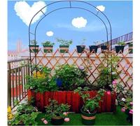 VUIKLCty Arche de Jardin en métal, Cadre en Acier, Grille for Roses de Jardin, Arc for Plantes grimpantes Lourdes et Solides(W2.4M*H2.2M)