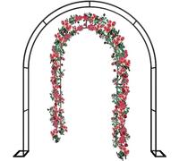 VUIKLCty Arche de Jardin en métal, Cadre en Acier, Grille for Roses de Jardin, Arc for Plantes grimpantes Lourdes et Solides(W1.8M*H2.2M)