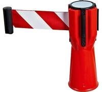 VUIKLCty Barrière de Ceinture rétractable Road Cone 10M Barrière d'isolation avec Boutons de Verrouillage, Ceintures d'avertissement Contrôle des foules for Les événements Sportifs publics(Rosso)