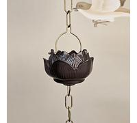 VUIKLCty Chaîne de collecte d'eau de pluie en aluminium, tuyau de descente de gouttière de temple (style 1260 cm)