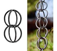 VUIKLCty Chaîne de déflecteur d'eau de Pluie en Anneau, chaîne de Collecte d'eau de Pluie de Jardin de Style Japonais for Villa chez l'habitant(1.5m/5ft)