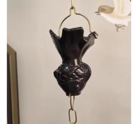 VUIKLCty Chaîne de Pluie, chaîne de récupération de Pluie, chaînes d'eau de Pluie en Aluminium, chaîne de Drainage de Pluie for gouttière de Cour de Temple(Style2,150cm (59"))