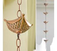 VUIKLCty Chaînes de Pluie Chaînes de gouttière for la Cour du Temple de la Maison, chaînes de Guidage de Pluie for gouttière de Toit(100cm (3ft))