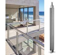 VUIKLCty Clip de Garde-Corps, Clip de Panneau de Verre de sécurité de Balcon, Support de Garde-Corps de terrasse, connecteur de clôture Coupe-Vent de Jardin(End Post,105cm/41.3in)