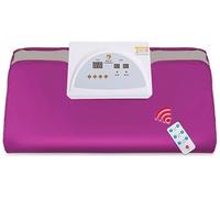 VUIKLCty Couverture de Sauna avec télécommande, 71 (L) x 32 (W) Quick Sweat Fitness Machine Slim Sweat Blanket à la Maison for la Perte de Poids et la désintoxication(Purple)