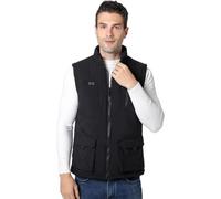 VUIKLCty Gilet Chauffant léger et Chaud for l'hiver en extérieur (sans Batterie)(Noir,3XL(75-82.5kg))