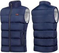 VUIKLCty Gilet Chauffant Rechargeable, Veste ou Manteau Chauffant électrique for l'hiver et Les activités de Plein air (Pile Non Incluse)(Bleu,2XL(67.5-75kg))