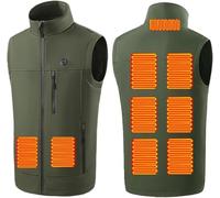 VUIKLCty Gilet Chauffant Thermique léger, Gilet électrique Chauffant USB for l'hiver en extérieur (Pile Non Incluse)(Vert,L(55-62.5kg))