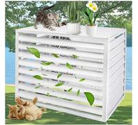VUIKLCty Grille de Protection en Aluminium for unité extérieure et Pompe à Chaleur, Couvercle de climatiseur(Bianco,Four SIDES-110CM)