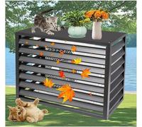 VUIKLCty Grille de Protection en Aluminium for unité extérieure et Pompe à Chaleur, Couvercle de climatiseur(Grigio,Four SIDES-110CM)