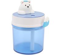 VUIKLCty Humidificateur, Source Chaude en Forme d'ours, Mini humidificateur Mignon, Silencieux, Grand Volume de Brume, 510 ML, Filtration de l'air, USB, Bleu, for Chambre à Coucher