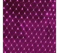 VUIKLCty Le Filet Allume Les lumières actionnées solaires de Maille à l'extérieur des lumières d'arbre Les lumières solaires de Jardin avec à Distance(Purple,6x4m)