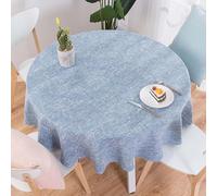 VUIKLCty Nappe Ronde épaisse texturée en Lin for décoration de Cuisine et de Salle à Manger(220cm)
