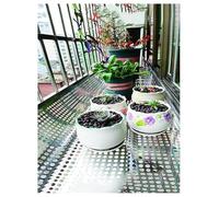 VUIKLCty Organigramme Plaque perforée en Acier Inoxydable 304, utilisée for la Grille de sécurité du Balcon, Plaque perforée - Grille d'écran décorative Rangement des Outils(20x100 cm)