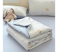 VUIKLCty Parure de lit d'été Extra Large 200 x 230 cm (Lapin Bleu)