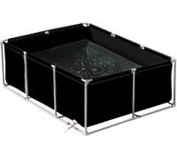 VUIKLCty Plastique Compact Grand Bassin à Poissons extérieur en Toile avec Robinet de vidange Réservoir d'eau en Toile