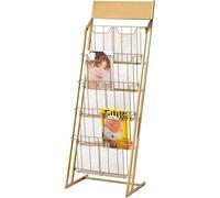 VUIKLCty Porte-revues sur Pied en Maille métallique, Porte-revues, Porte-journaux, présentoirs for brochures de Bureau