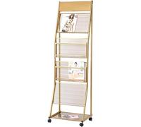 VUIKLCty Porte-revues sur Pied, Porte-brochures, Porte-revues, Organisateur de littérature, Support Manuel(Gold)